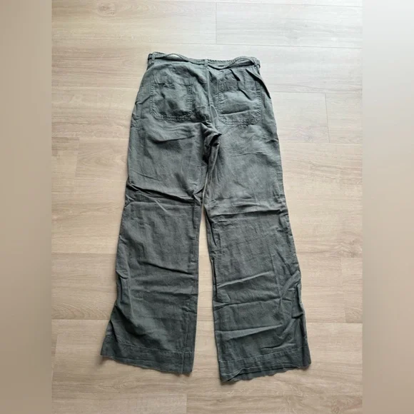 GAP Olive Green Linen/Cotton Pant (Size 6) - Picture 2 of 8